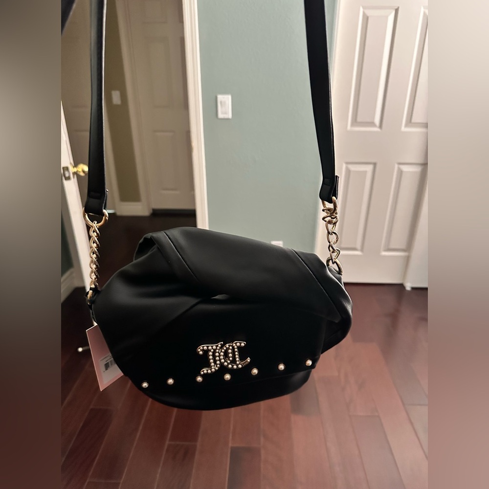 NWT Juicy Couture Soft Bow Crossbody - Liquorice